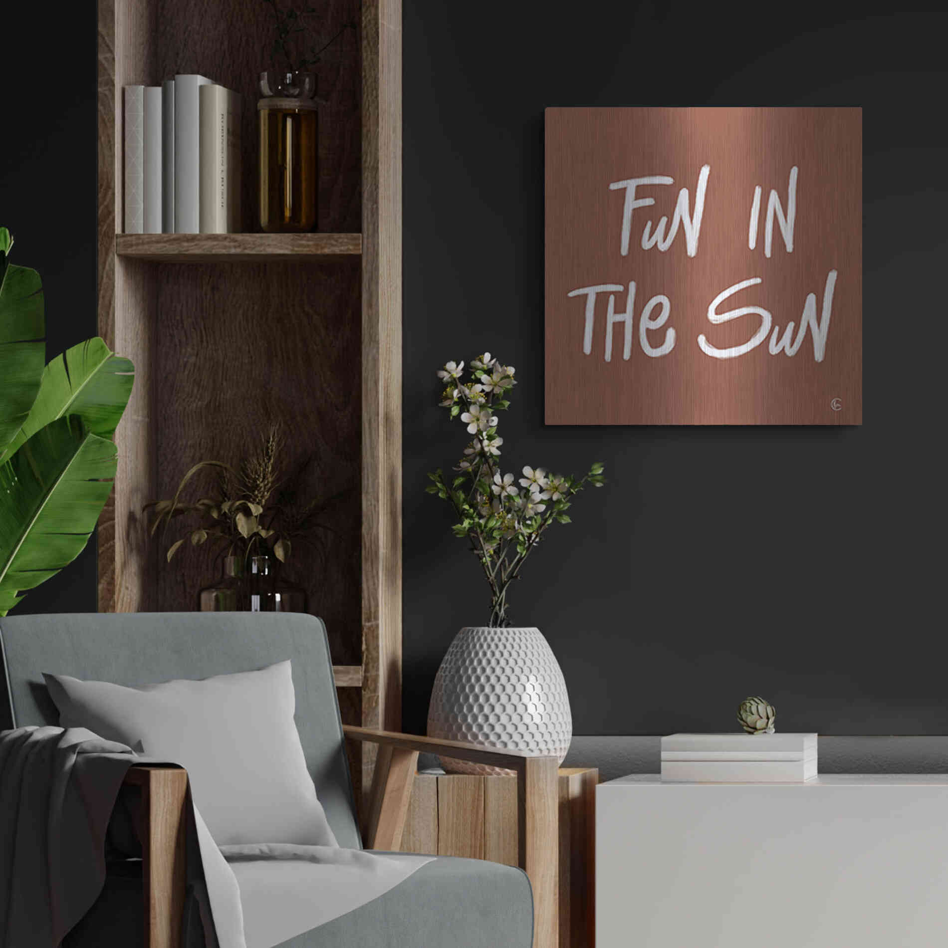 Luxe Metal Art 'Fun in the Sun' by Fearfully Made Creations, Metal Wall Art,24x24