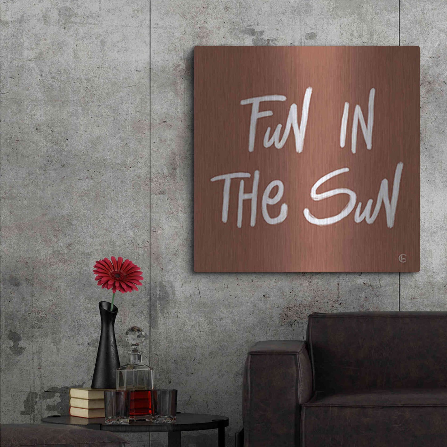 Luxe Metal Art 'Fun in the Sun' by Fearfully Made Creations, Metal Wall Art,36x36