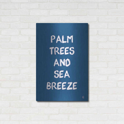 Luxe Metal Art 'Palm Trees and Sea Breeze' by Fearfully Made Creations, Metal Wall Art,24x36