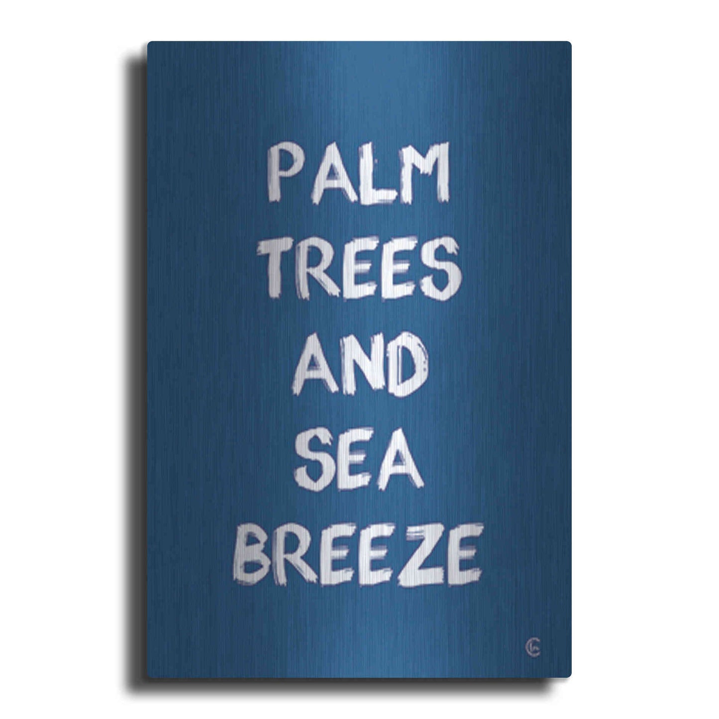 Luxe Metal Art 'Palm Trees and Sea Breeze' by Fearfully Made Creations, Metal Wall Art