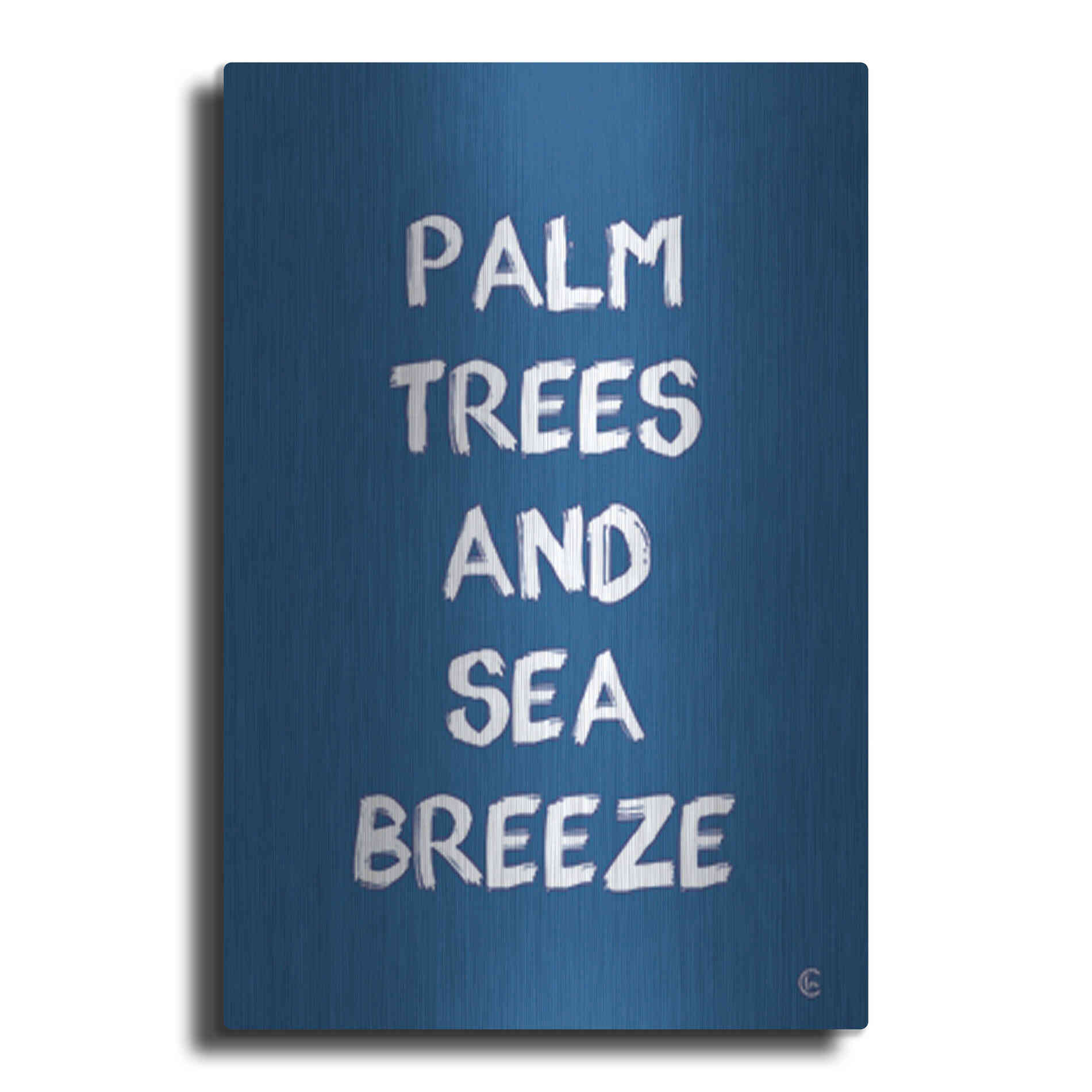 Luxe Metal Art 'Palm Trees and Sea Breeze' by Fearfully Made Creations, Metal Wall Art