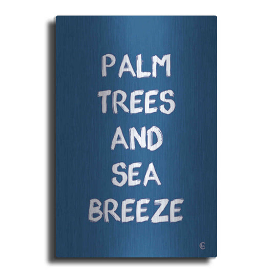 Luxe Metal Art 'Palm Trees and Sea Breeze' by Fearfully Made Creations, Metal Wall Art