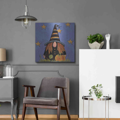 Luxe Metal Art 'Halloween Gnome' by Lisa Hilliker, Metal Wall Art,24x24