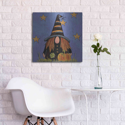 Luxe Metal Art 'Halloween Gnome' by Lisa Hilliker, Metal Wall Art,24x24