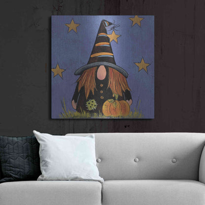 Luxe Metal Art 'Halloween Gnome' by Lisa Hilliker, Metal Wall Art,36x36