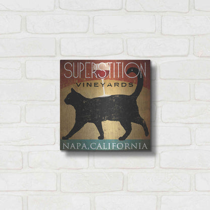 Luxe Metal Art 'Superstition Vineyards Cat' by Ryan Fowler, Metal Wall Art,12x12