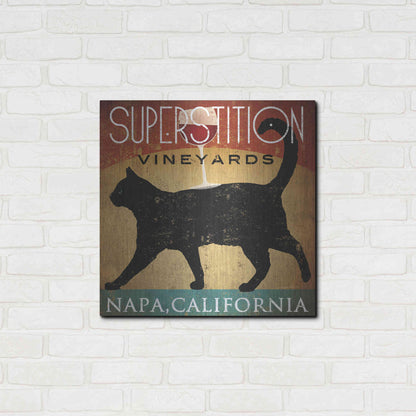 Luxe Metal Art 'Superstition Vineyards Cat' by Ryan Fowler, Metal Wall Art,24x24