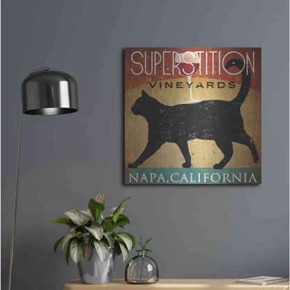Luxe Metal Art 'Superstition Vineyards Cat' by Ryan Fowler, Metal Wall Art,24x24