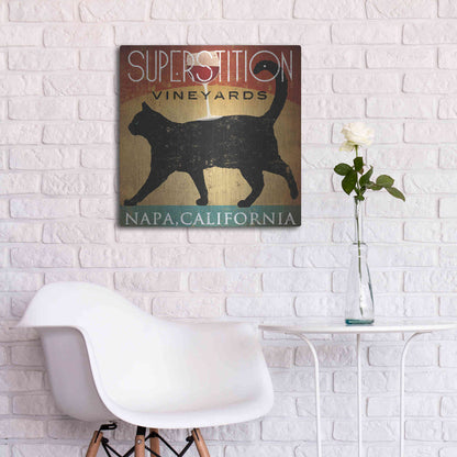 Luxe Metal Art 'Superstition Vineyards Cat' by Ryan Fowler, Metal Wall Art,24x24