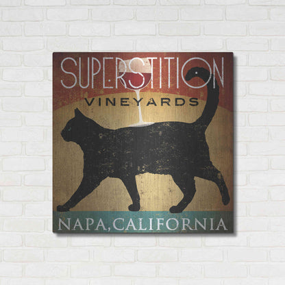 Luxe Metal Art 'Superstition Vineyards Cat' by Ryan Fowler, Metal Wall Art,36x36