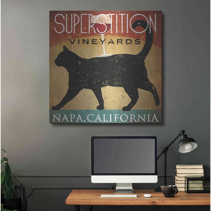 Luxe Metal Art 'Superstition Vineyards Cat' by Ryan Fowler, Metal Wall Art,36x36
