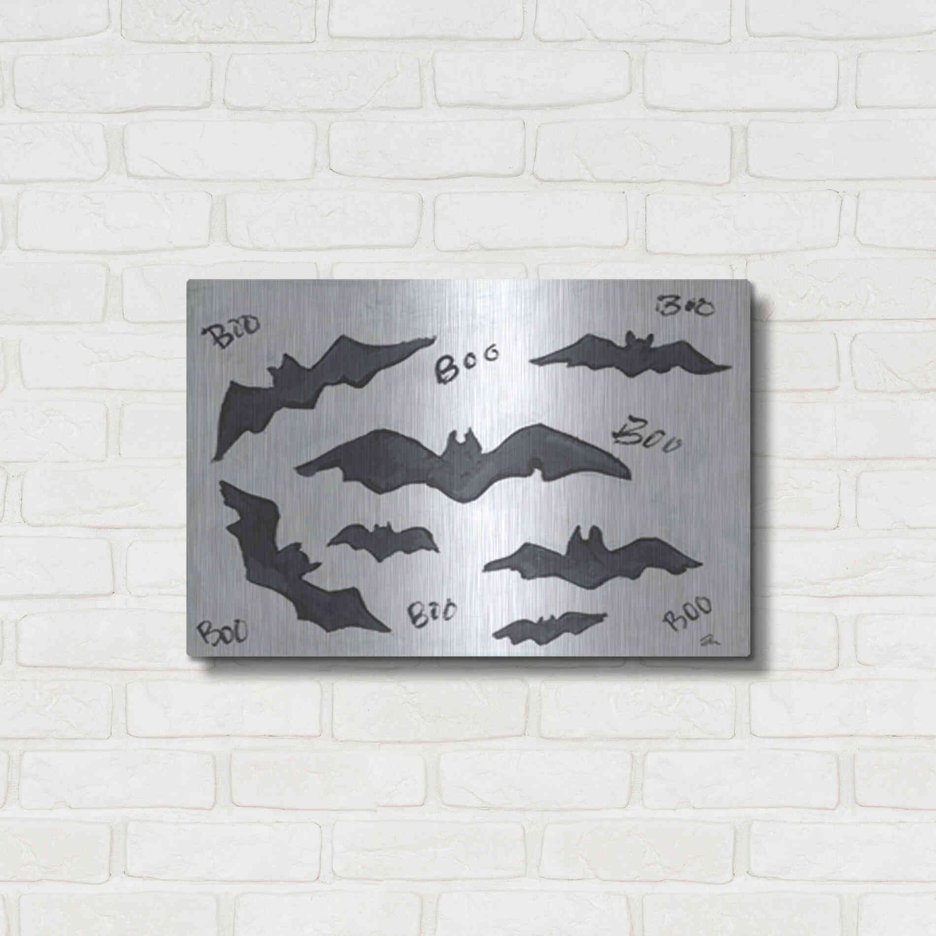 Luxe Metal Art 'Boo Bats' by Cindy Jacobs, Metal Wall Art,24x16
