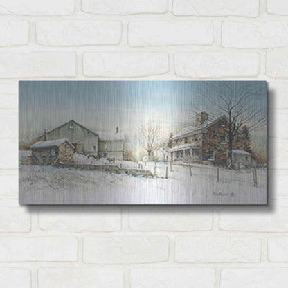 Luxe Metal Art 'February Morning' by John Rossini, Metal Wall Art,24x12