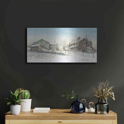 Luxe Metal Art 'February Morning' by John Rossini, Metal Wall Art,24x12