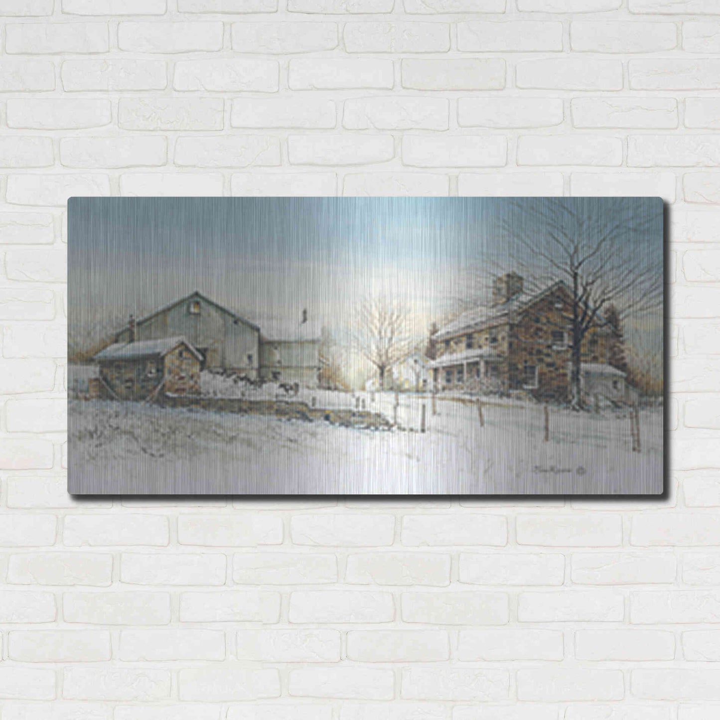 Luxe Metal Art 'February Morning' by John Rossini, Metal Wall Art,48x24