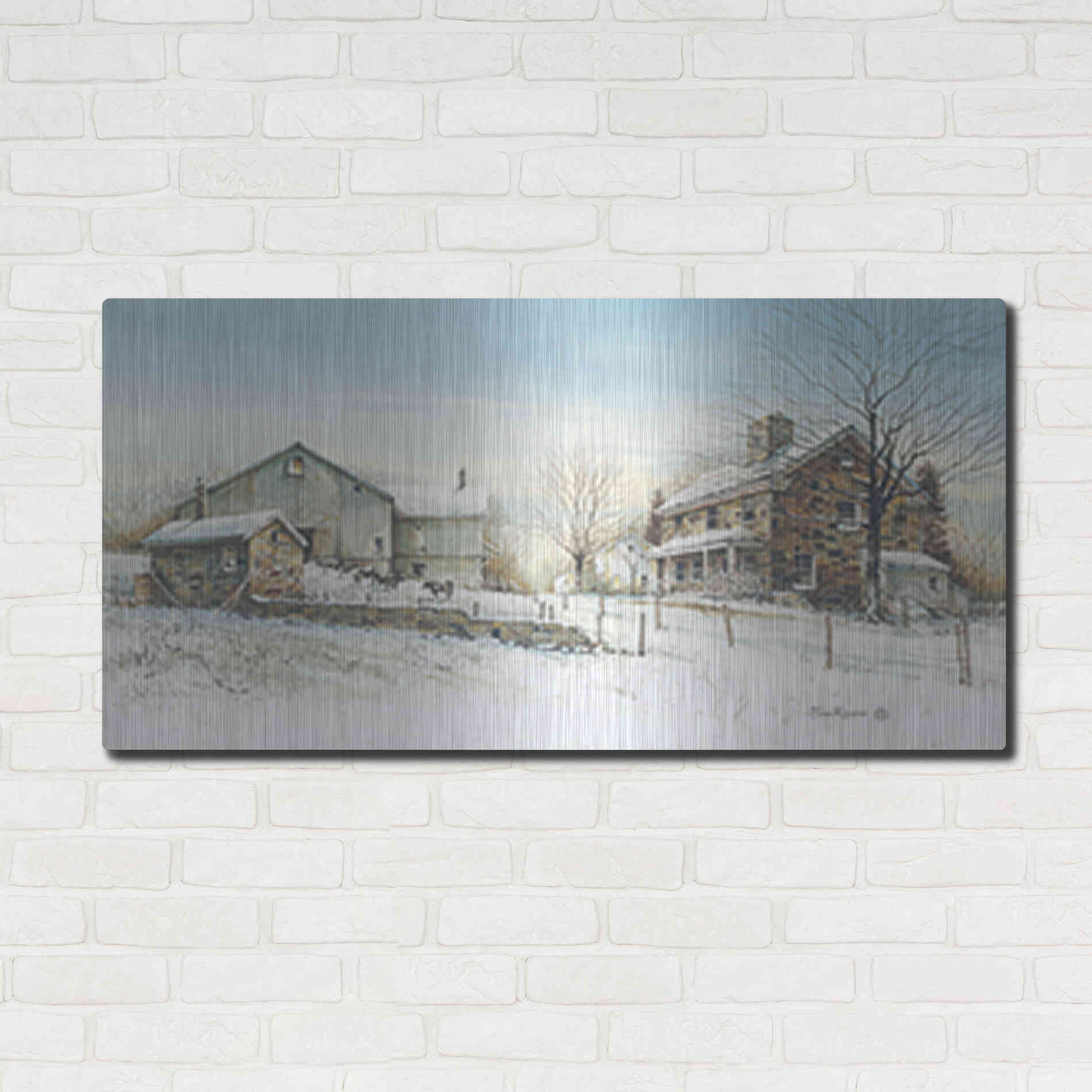 Luxe Metal Art 'February Morning' by John Rossini, Metal Wall Art,48x24