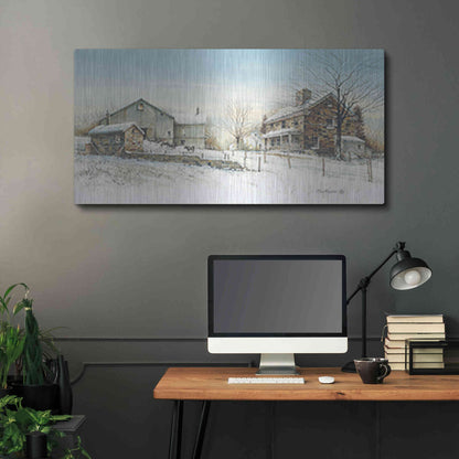 Luxe Metal Art 'February Morning' by John Rossini, Metal Wall Art,48x24