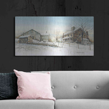 Luxe Metal Art 'February Morning' by John Rossini, Metal Wall Art,48x24
