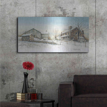 Luxe Metal Art 'February Morning' by John Rossini, Metal Wall Art,48x24