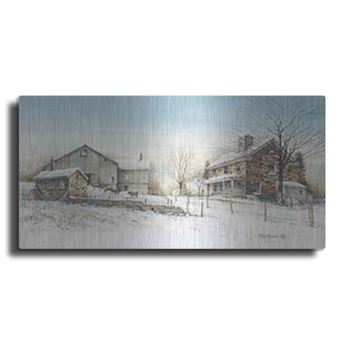 Luxe Metal Art 'February Morning' by John Rossini, Metal Wall Art