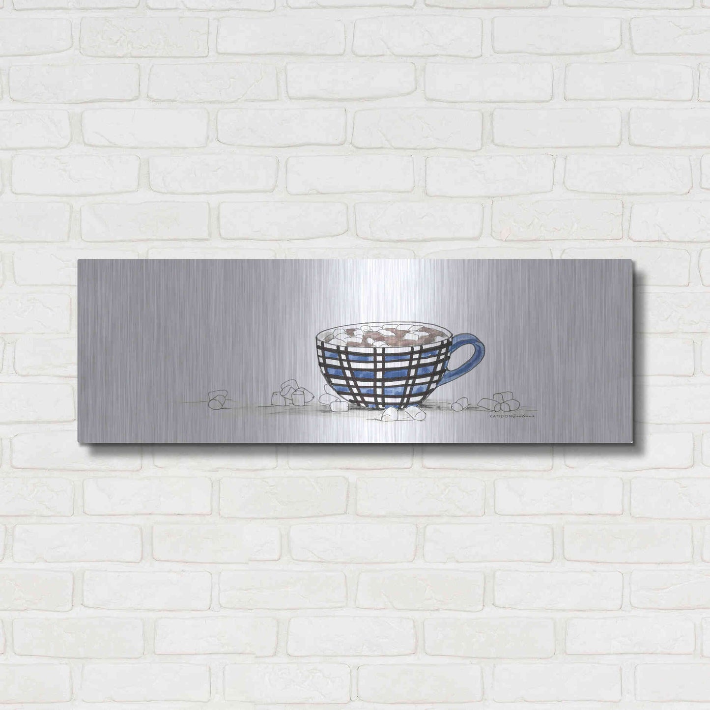 Luxe Metal Art 'Hot Cocoa' by Kamdon Kreations, Metal Wall Art,36x12