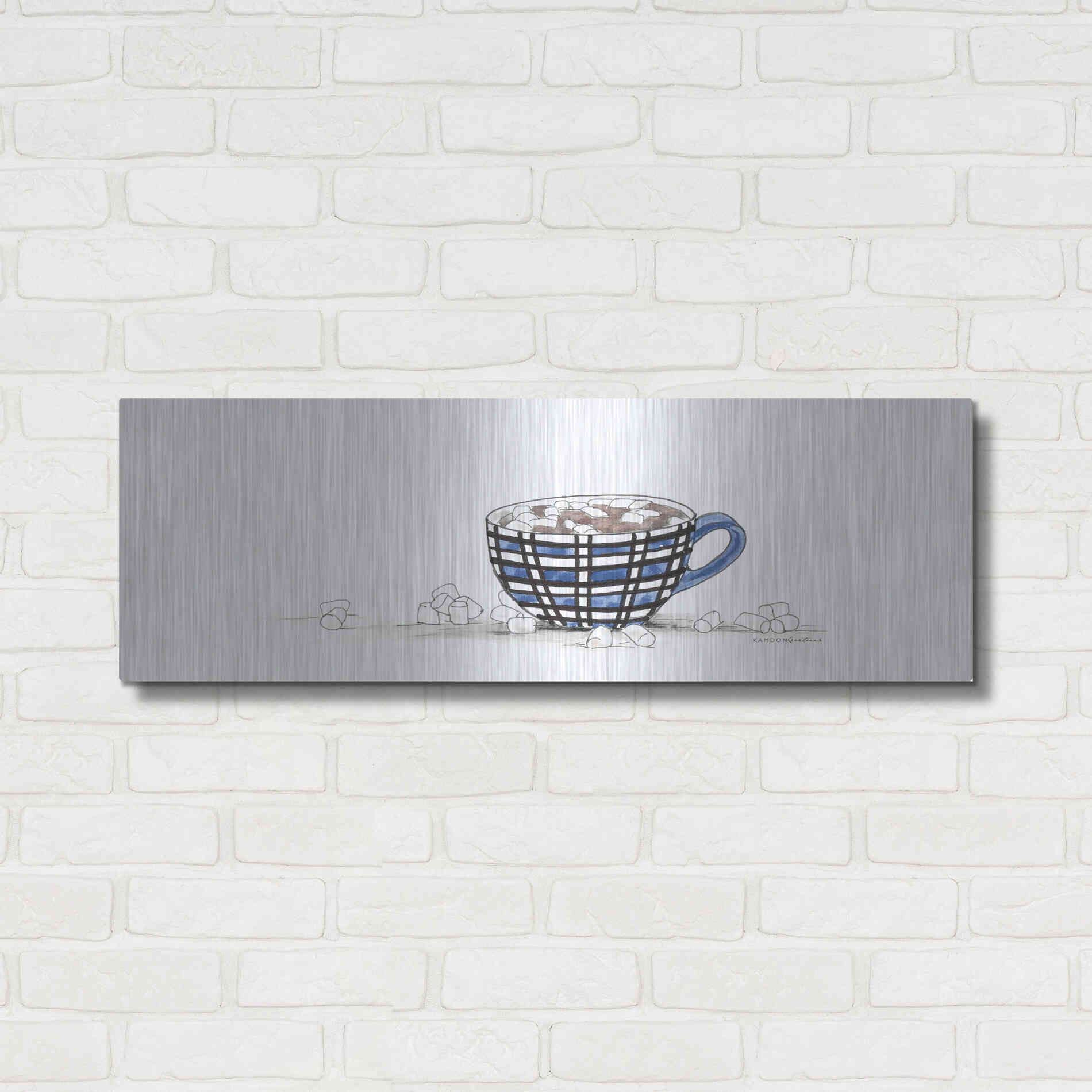 Luxe Metal Art 'Hot Cocoa' by Kamdon Kreations, Metal Wall Art,36x12