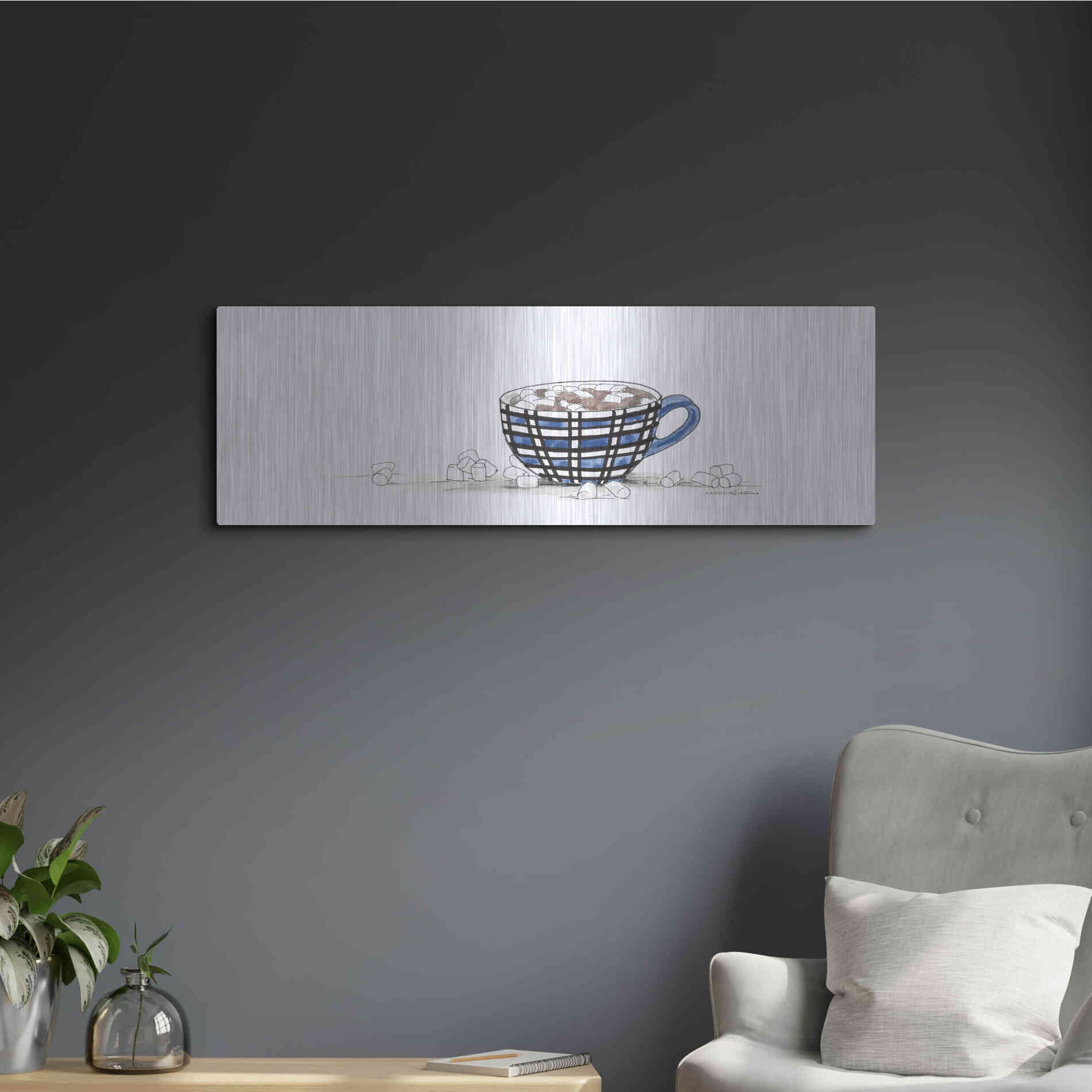 Luxe Metal Art 'Hot Cocoa' by Kamdon Kreations, Metal Wall Art,36x12