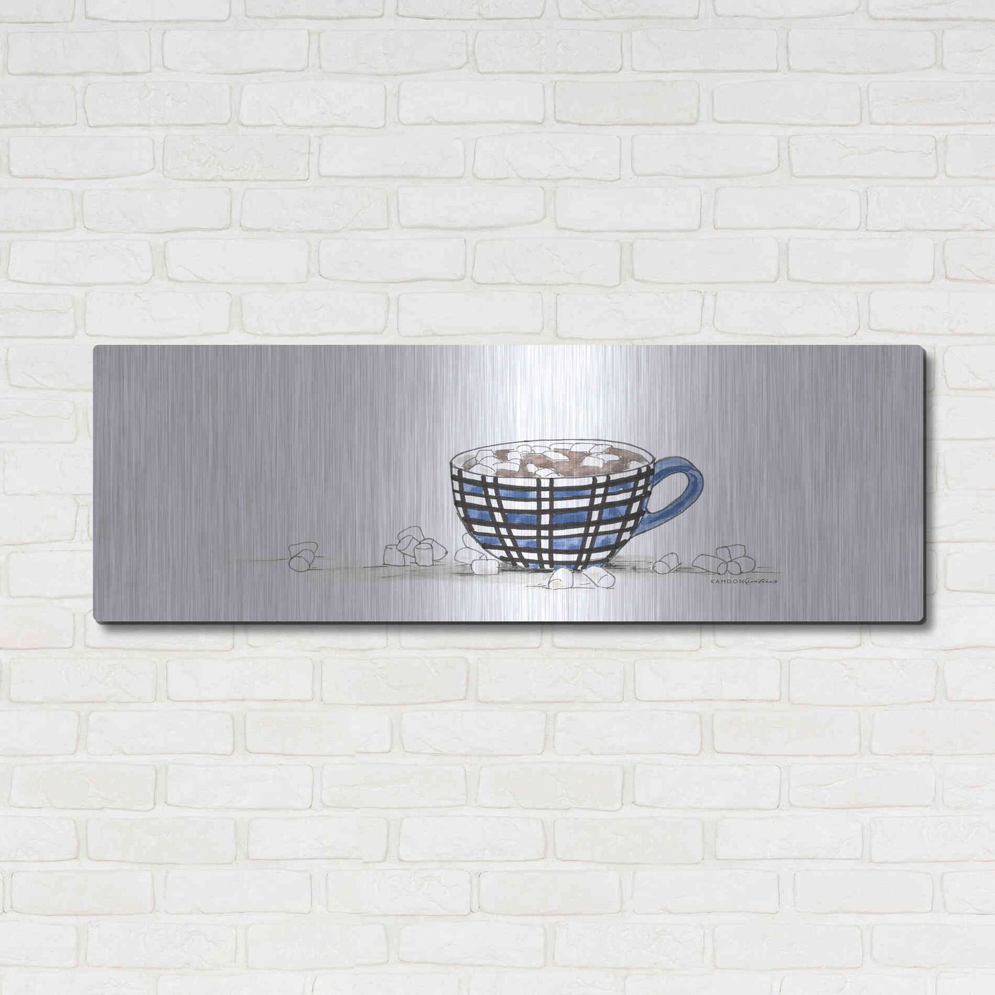 Luxe Metal Art 'Hot Cocoa' by Kamdon Kreations, Metal Wall Art,48x16