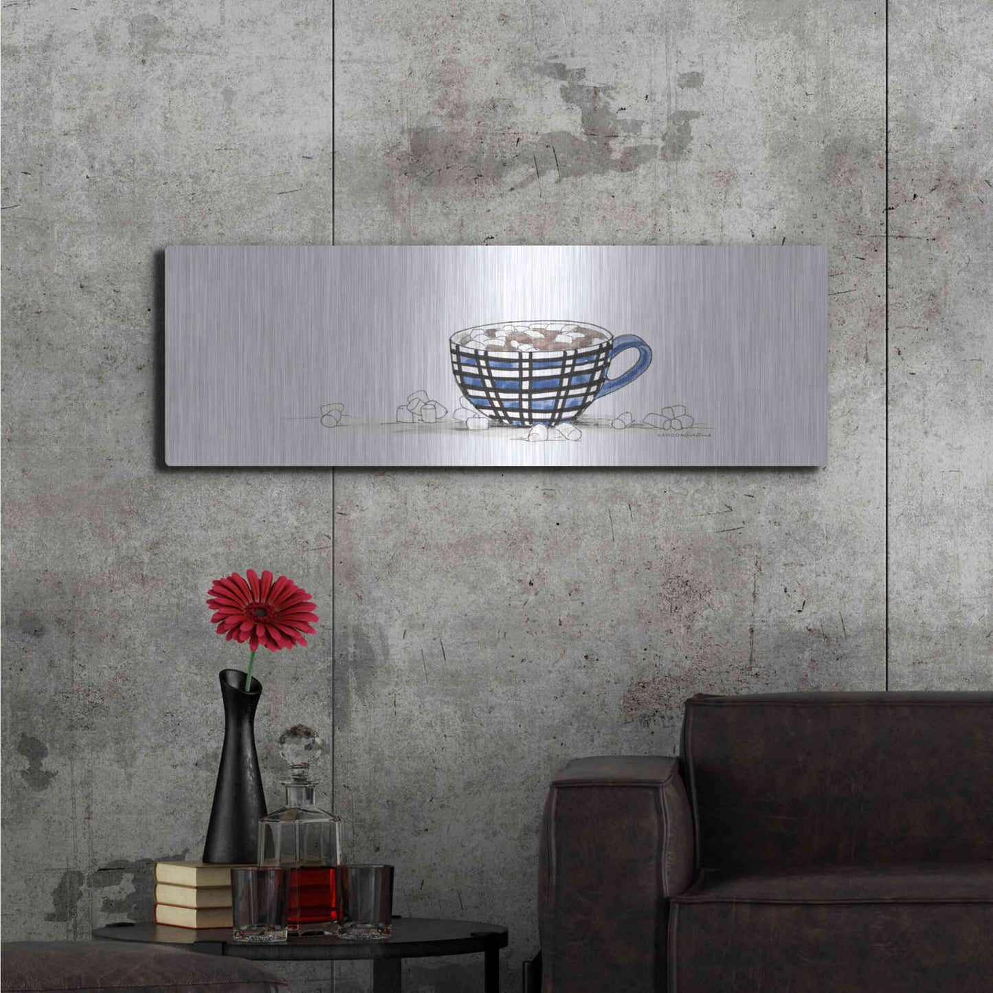 Luxe Metal Art 'Hot Cocoa' by Kamdon Kreations, Metal Wall Art,48x16