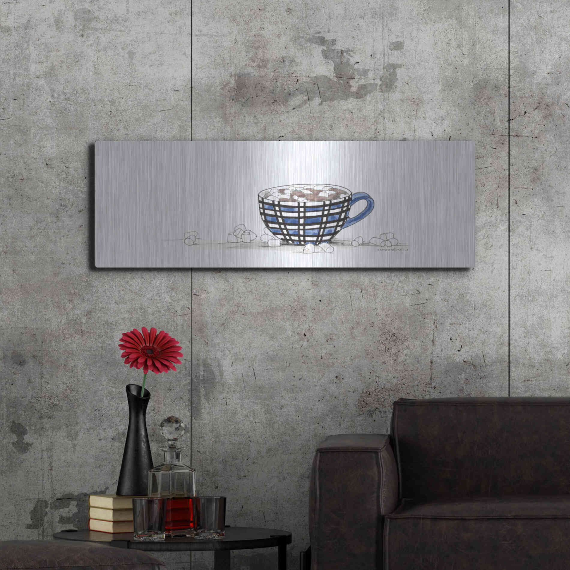 Luxe Metal Art 'Hot Cocoa' by Kamdon Kreations, Metal Wall Art,48x16