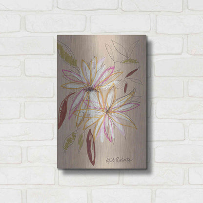 Luxe Metal Art 'Welcome Home' by Kait Roberts, Metal Wall Art,12x16