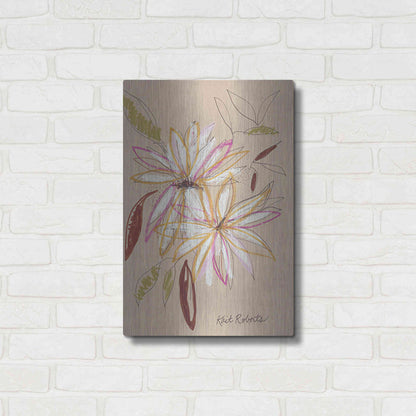 Luxe Metal Art 'Welcome Home' by Kait Roberts, Metal Wall Art,16x24
