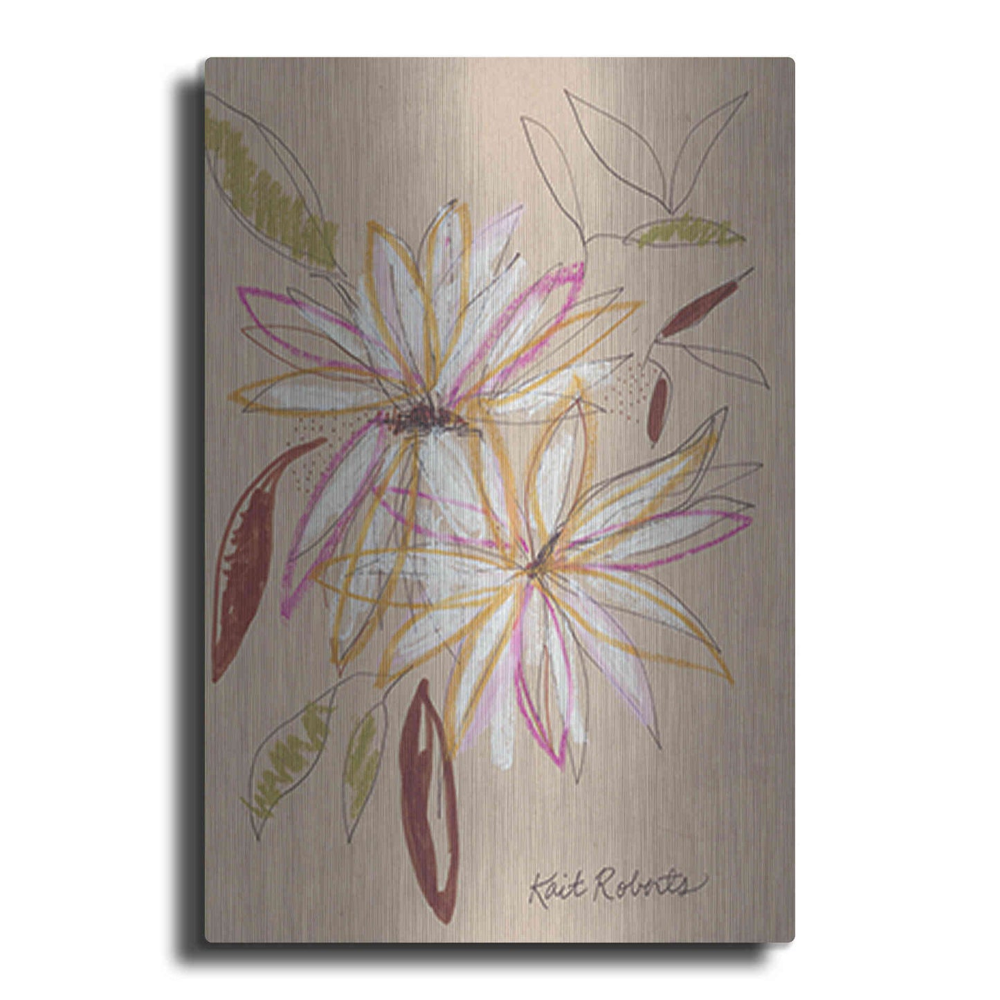 Luxe Metal Art 'Welcome Home' by Kait Roberts, Metal Wall Art
