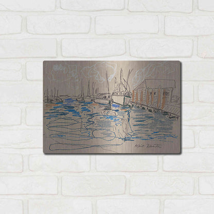 Luxe Metal Art 'Harraseeket Lunch and Lobster Co.' by Kait Roberts, Metal Wall Art,16x12