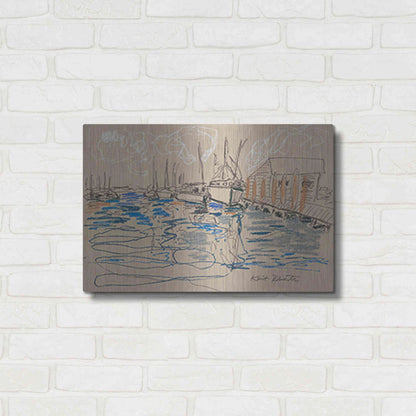 Luxe Metal Art 'Harraseeket Lunch and Lobster Co.' by Kait Roberts, Metal Wall Art,24x16