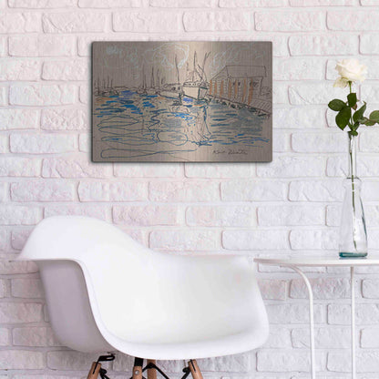 Luxe Metal Art 'Harraseeket Lunch and Lobster Co.' by Kait Roberts, Metal Wall Art,24x16