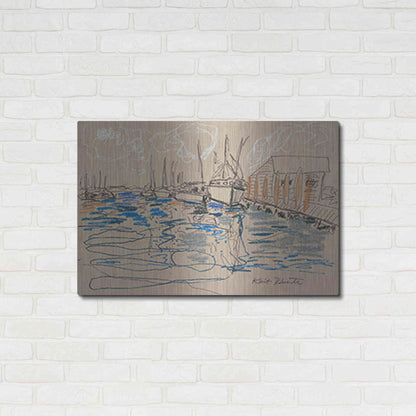 Luxe Metal Art 'Harraseeket Lunch and Lobster Co.' by Kait Roberts, Metal Wall Art,36x24