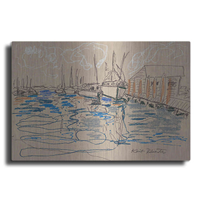 Luxe Metal Art 'Harraseeket Lunch and Lobster Co.' by Kait Roberts, Metal Wall Art