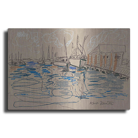 Luxe Metal Art 'Harraseeket Lunch and Lobster Co.' by Kait Roberts, Metal Wall Art