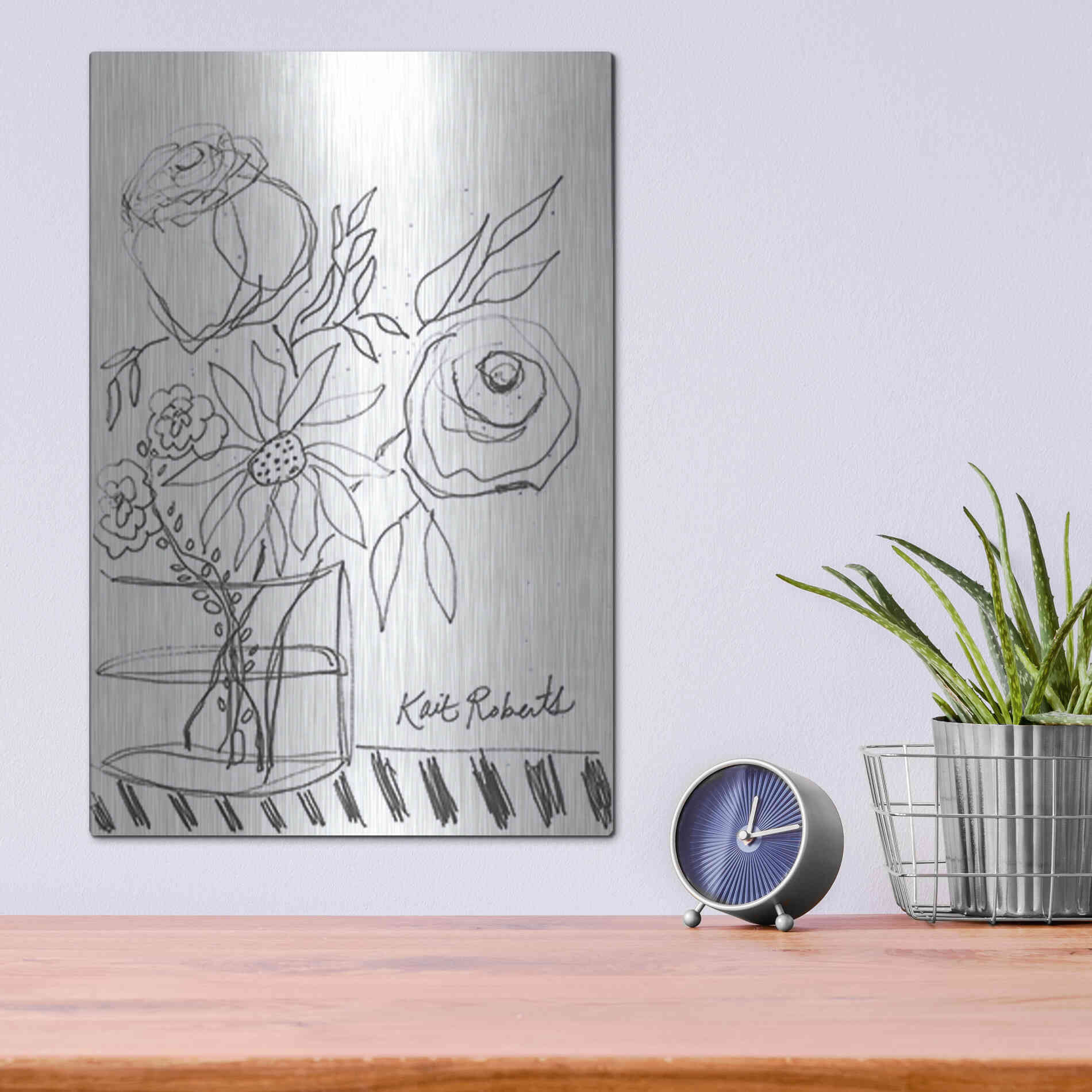 Luxe Metal Art 'Good Morning' by Kait Roberts, Metal Wall Art,12x16