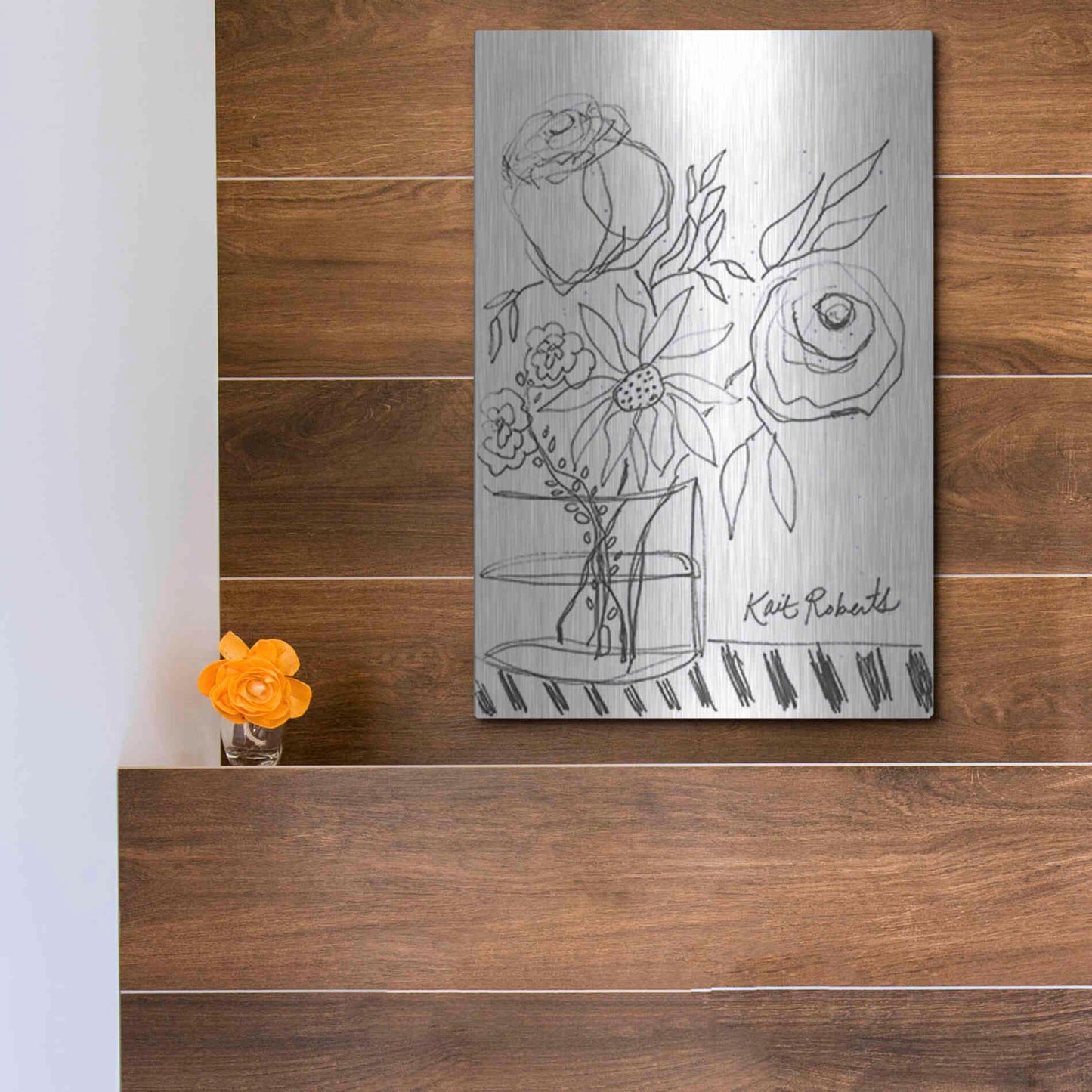 Luxe Metal Art 'Good Morning' by Kait Roberts, Metal Wall Art,12x16
