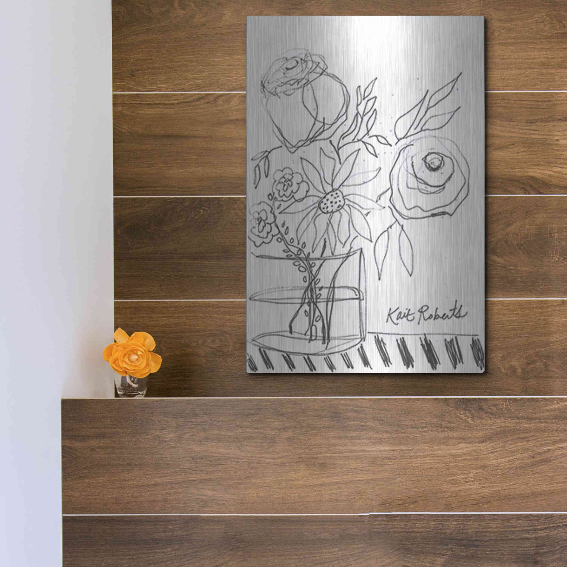Luxe Metal Art 'Good Morning' by Kait Roberts, Metal Wall Art,12x16