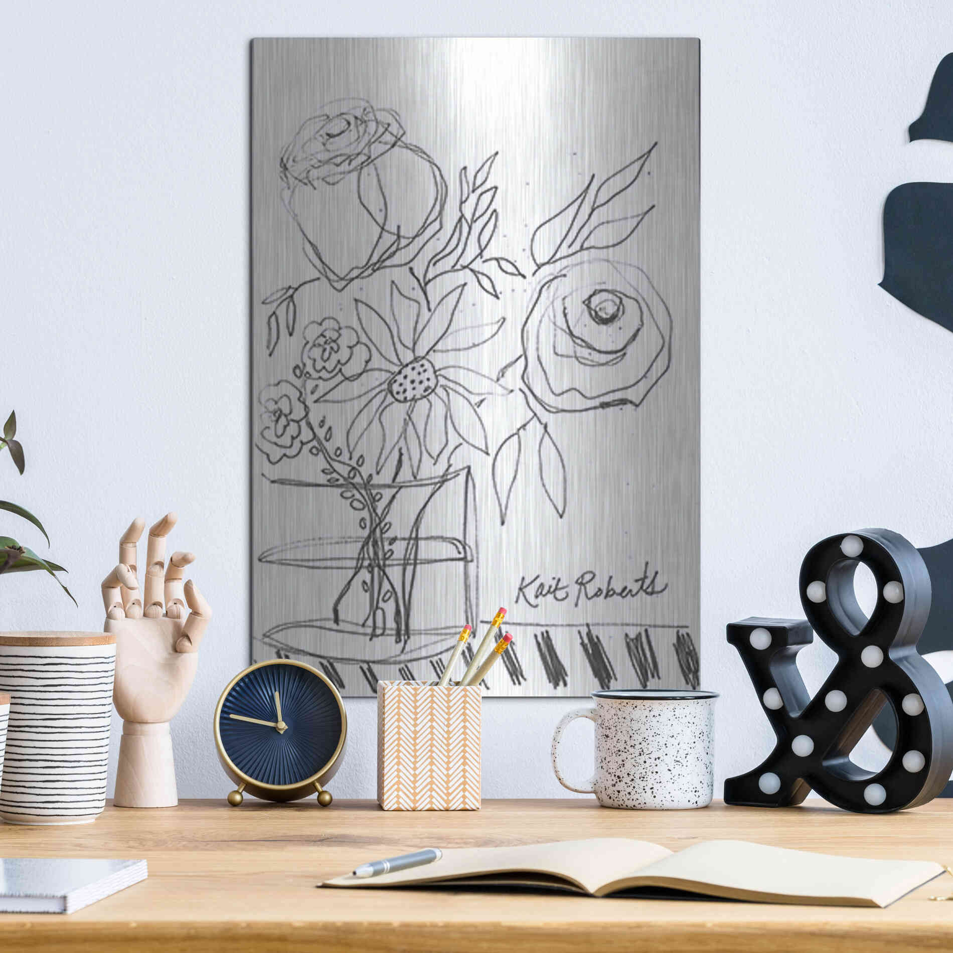 Luxe Metal Art 'Good Morning' by Kait Roberts, Metal Wall Art,12x16