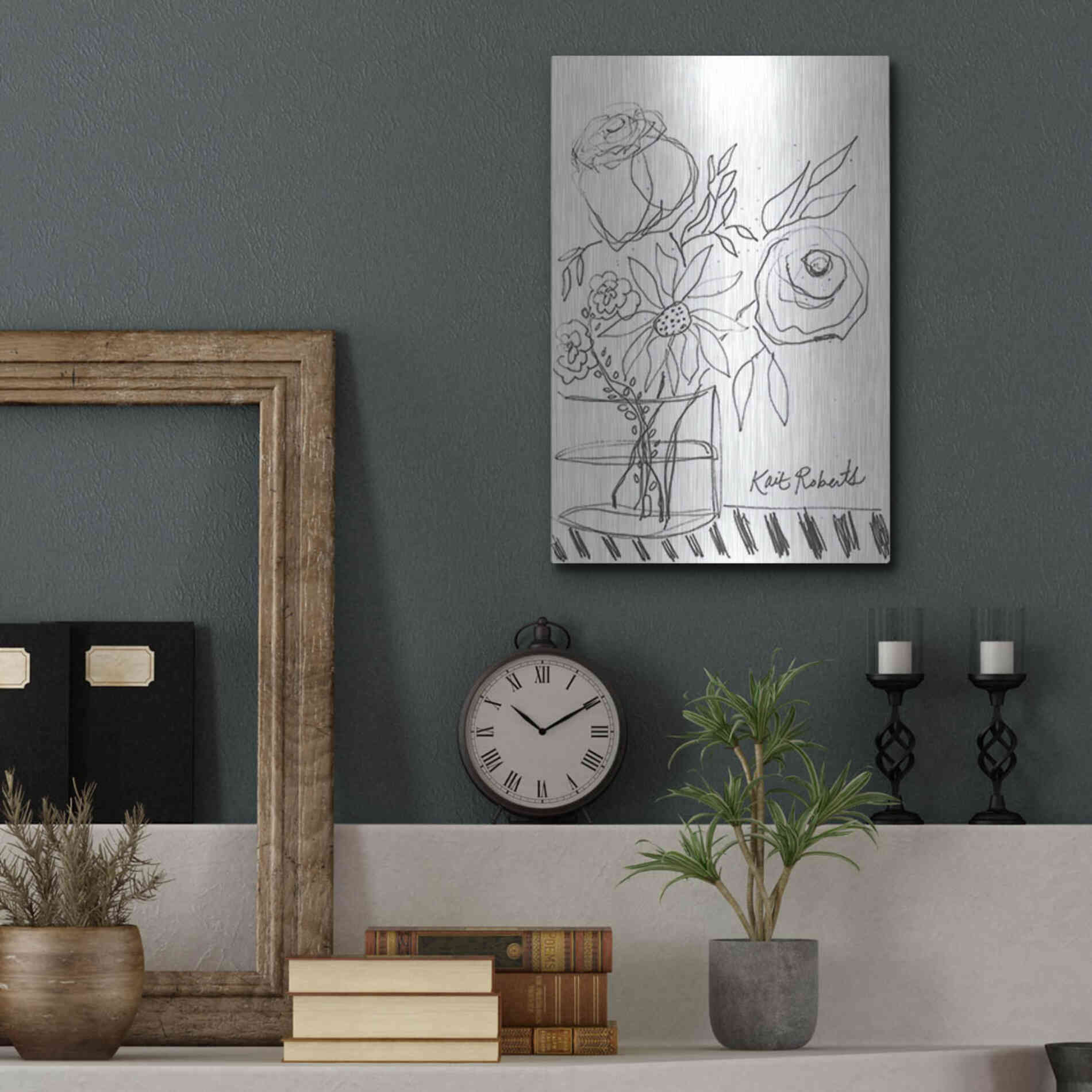 Luxe Metal Art 'Good Morning' by Kait Roberts, Metal Wall Art,12x16