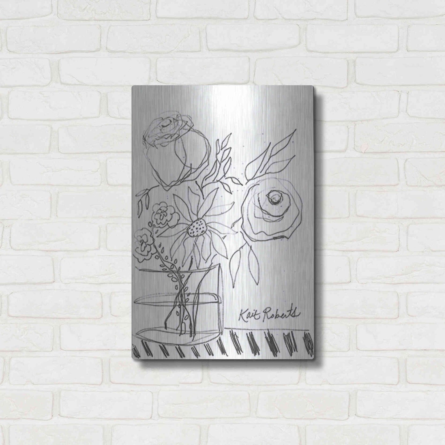 Luxe Metal Art 'Good Morning' by Kait Roberts, Metal Wall Art,16x24