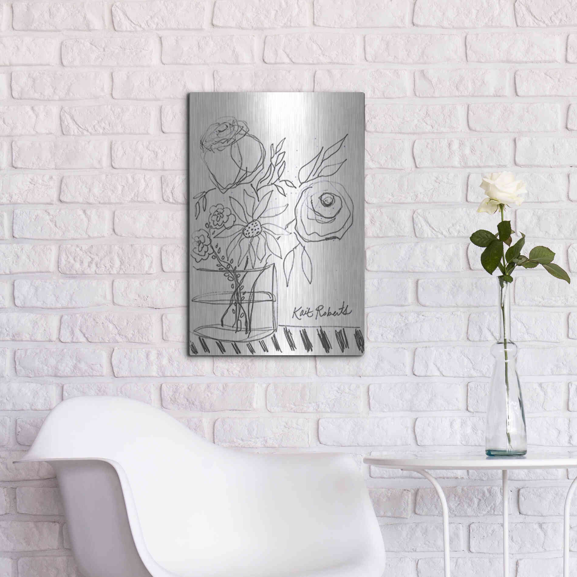 Luxe Metal Art 'Good Morning' by Kait Roberts, Metal Wall Art,16x24