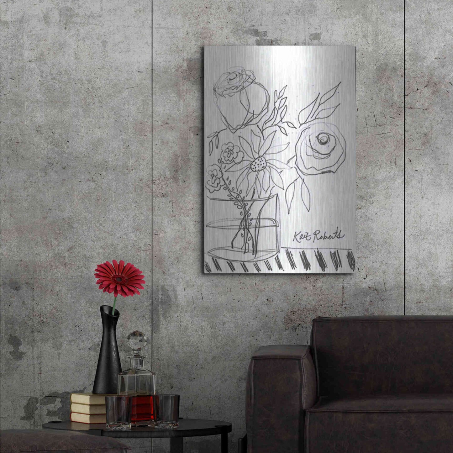 Luxe Metal Art 'Good Morning' by Kait Roberts, Metal Wall Art,24x36