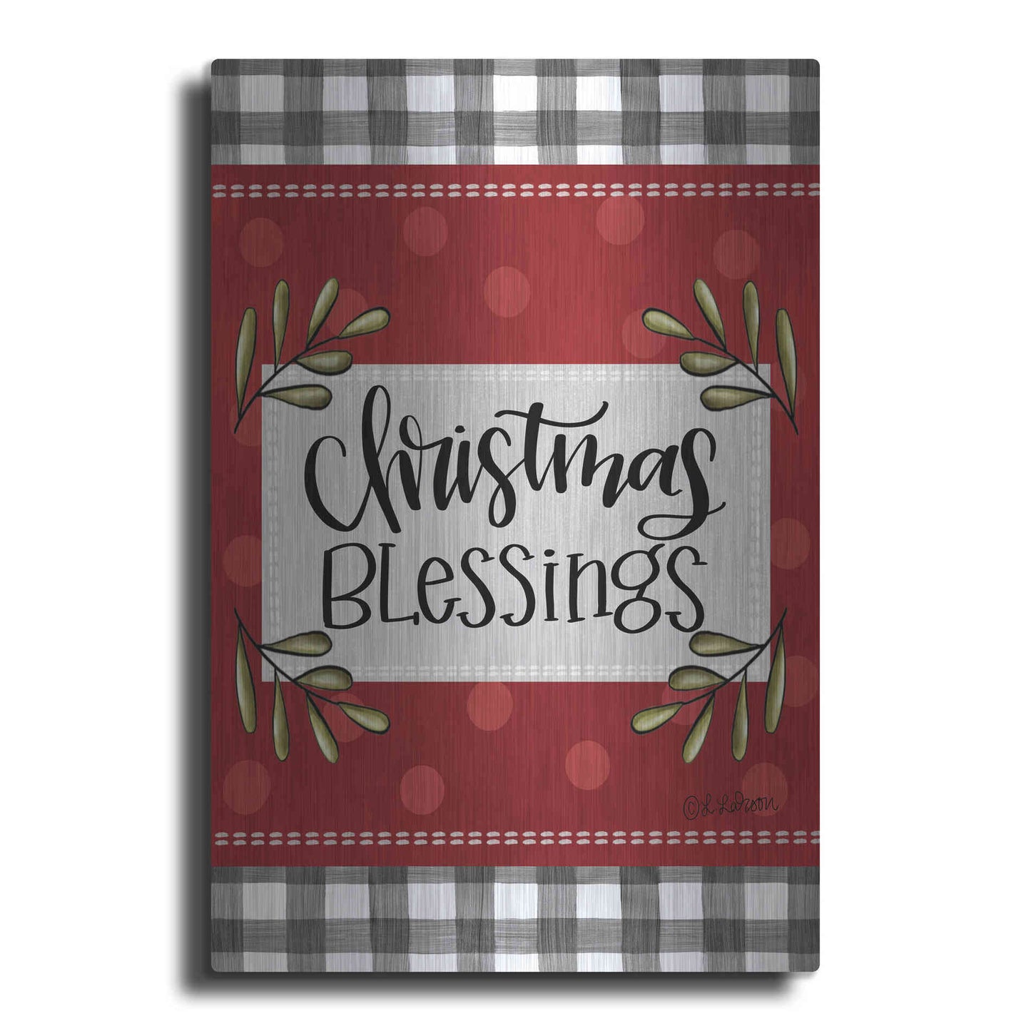 Luxe Metal Art 'Christmas Blessings' by Lisa Larson, Metal Wall Art