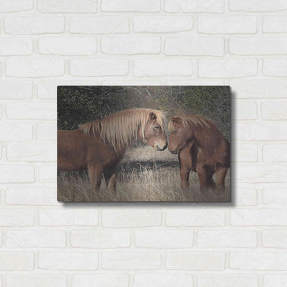 Luxe Metal Art 'Assateague Horses III' by Lori Deiter, Metal Wall Art,24x16