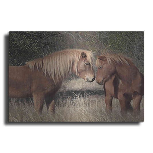 Luxe Metal Art 'Assateague Horses III' by Lori Deiter, Metal Wall Art